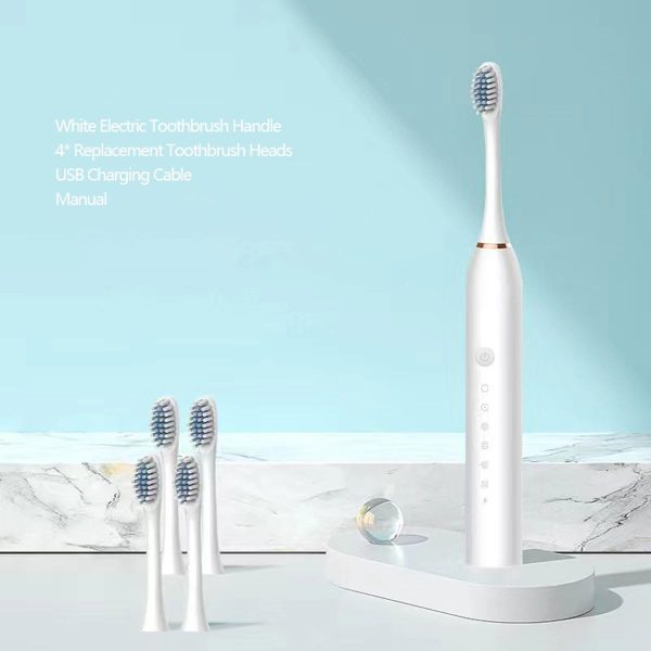 Two Pack Electric Toothbrush Rechargeable Toothbrushes for Adults and Teens with 8 Brush Heads