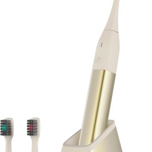 Luxury Premium Polished Metal Sonic Toothbrush M1,Ivory Gold