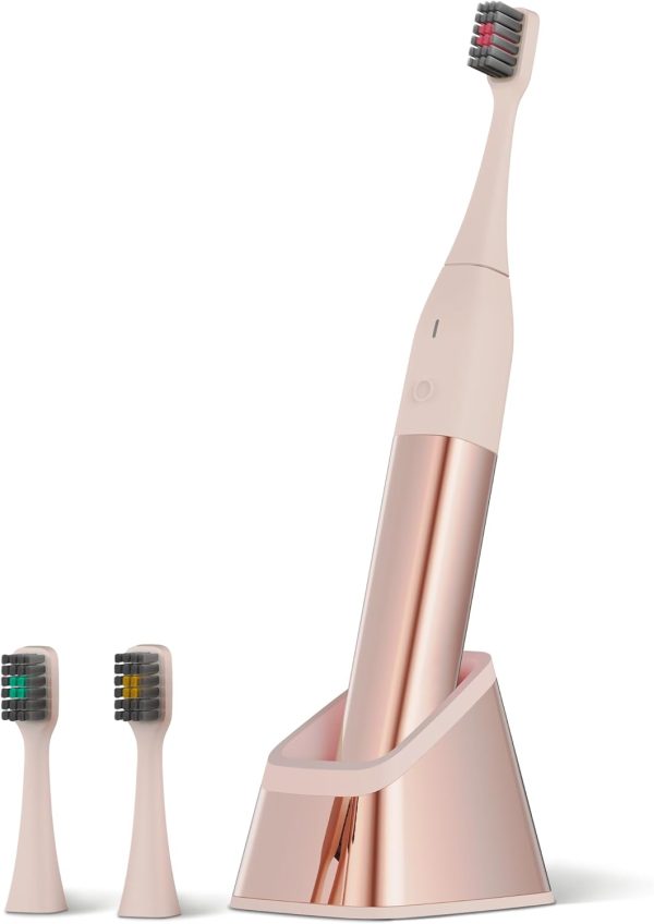 Luxury Premium Polished Metal Sonic Toothbrush M1,Rose Gold