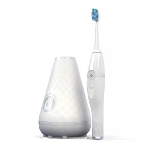 UV Sanitizing Sonic Toothbrush and Cleaning Station, Electric Toothbrush, Dual Speed Setting, White