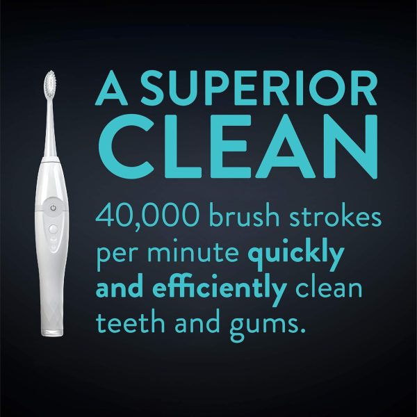 UV Sanitizing Sonic Toothbrush and Cleaning Station, Electric Toothbrush, Dual Speed Setting, White